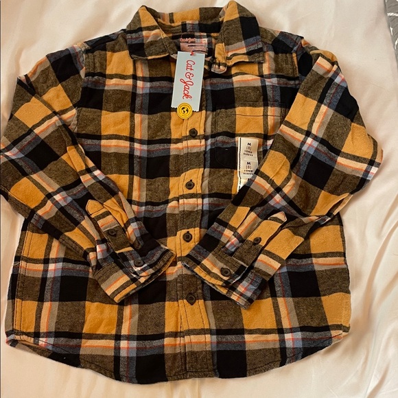 Cat & Jack Other - Cat & Jack Kids Plaid Shirt - Yellow, Black, and Blue